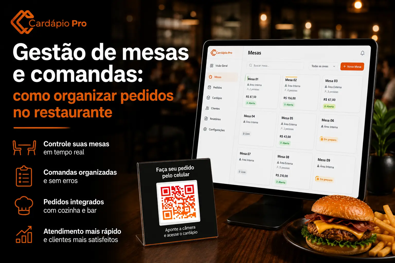 Gestão de mesas e comandas: como organizar pedidos no restaurante